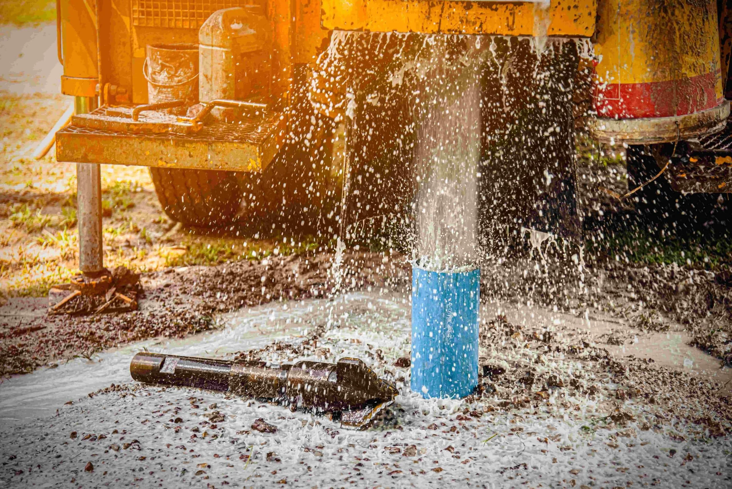 Water well drilling process